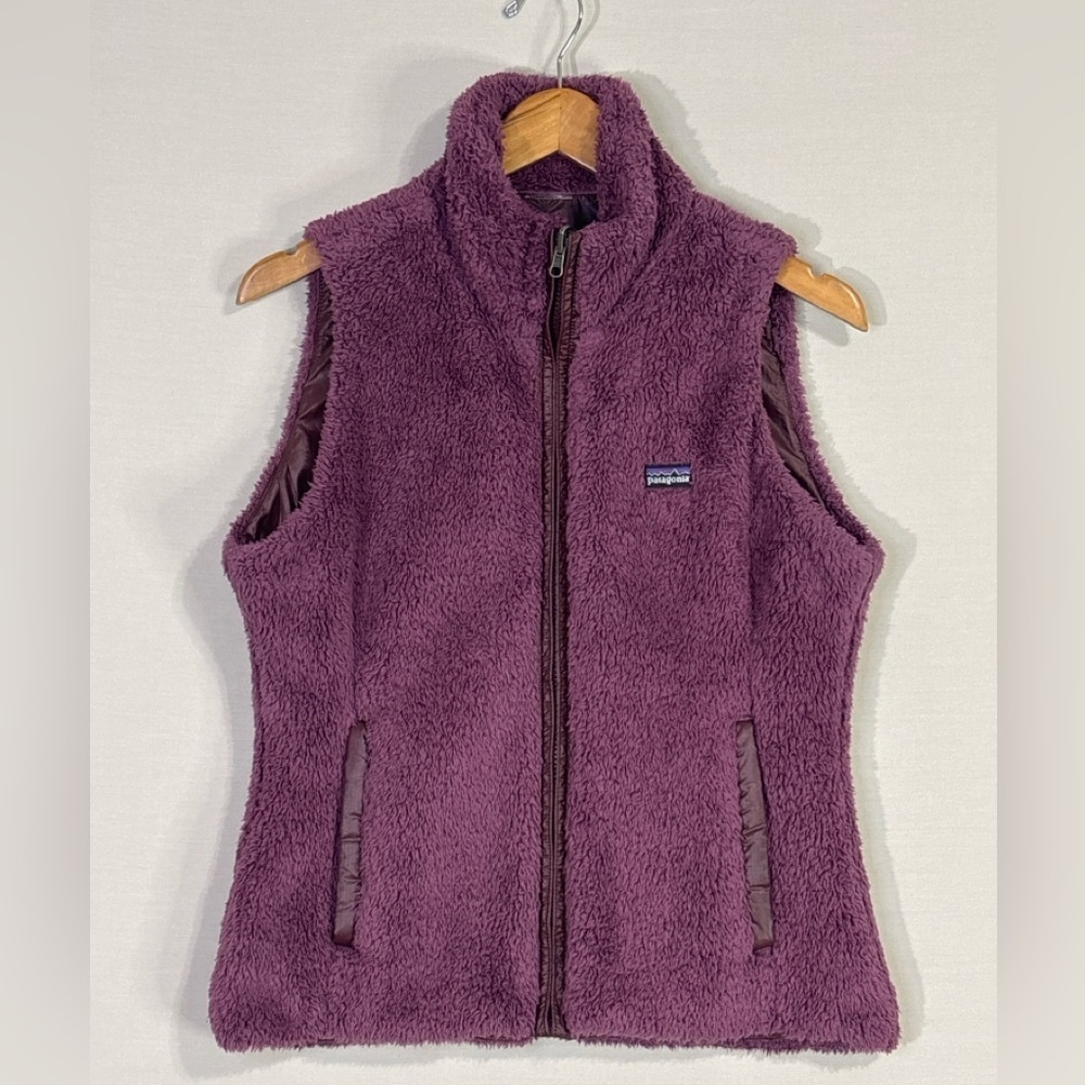 Patagonia Reversible Fleece Vest Purple Full Zip Sherpa Womens